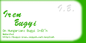 iren bugyi business card
